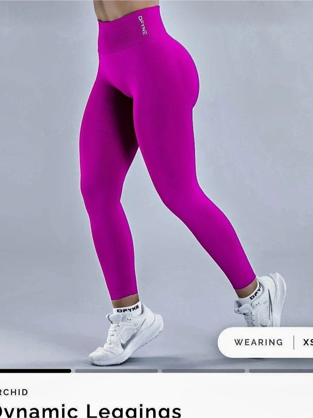 DFYNE Dynamic Leggings Pink /Orchid Athletic Leggings Size M